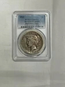 1921 P PCGS �{���̃X�N���b�` - VF �f�B�e�[�� �n�C�����[�t �s�[�X�_���[ (LO1008993)