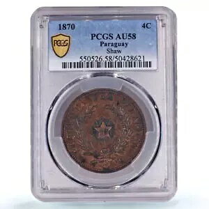 pOAC 4 ZeVX aݕ SHAW oGeB AU58 PCGS  1870