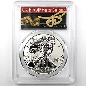 2019-W $1 PCGS PR70 ファーストストライク アメリカン シルバー イーグル トーマス クリーブランド サイン入り
