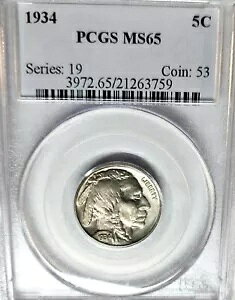 CHOICE 1934-P �o�b�t�@���[ �j�b�P�� PCGS MS65 �f���炵���ڂ̖��͂ƃf�B�e�[���A�n�C�O���[�h