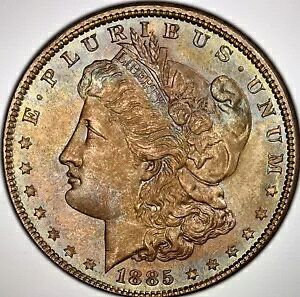 1885 P �g�[�� ���[�K�� $ PCGS MS 65????�����X�^�[ �f�B�[�v �J���[ �p�[�v��/�u���[ �g�[�j���O????