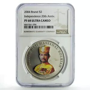 �u���l�C 2 �h�� �Ɨ� �X���^�� �{���L�A ���� PF68 NGC CuNi �R�C�� 2004