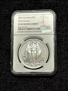 2021 �Z���g�w���i 'THREE GRACES' 1�I���X �V���o�[ �v���[�t �R�C�� PF69 �E���g�� �J���I