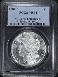 1881-S $1 K Vo[ _[ PCGS MS 64 |}N[ RNV II UNC BU