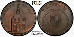 (1790 �N�㍠) GB DH-191 �E�H���b�N�V���[ 1/2 D �R���h�� �g�[�N�� PCGS MS 63 BN
