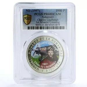 �T�n���E�B 1000 �y�Z�^ �� 1 ��A�g�����e�B�b�N �N���b�V���O �����h�o�[�O PR68 PCGS CuNi �R�C�� 1997