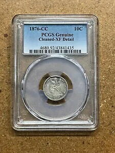 1876 CC Seated Liberty DIME Tough Date XF �ڍ� PCGS �O���[�g �R�C��!!!