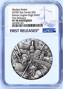 2018 P �c�o�� �E�H�[�t�F�A - Roman Legion �A���e�B�[�N 2�I���X �V���o�[ $2 3D �R�C�� NGC PF70 FR
