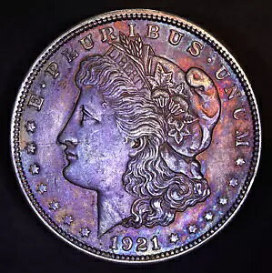 1921�N US Lady Liberty MORGAN DOLLAR �n�C�g�[���V���o�[�R�C�� C2784