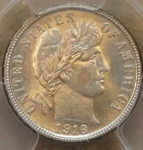 1916-S o[o[ _C 10c PCGS F MS62 ʐ^Ƃ͈قȂقƂǂ