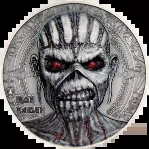 2024 クックアイランド アイアン メイデン ブック オブ ソウルズ 2オンス シルバー カラー化コイン