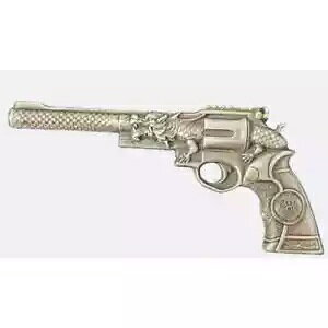 2024 2 オンス ドラゴン リボルバー 2 ガード .999 シルバー アンティーク仕上げ コイン ボックス COA 新品