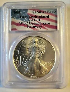 2001 WTC OEh [ Jo[ AJ .9999 Vo[ C[O 9-11-01 PCGS Gem Uncir