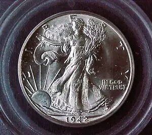 �u���X�g �z���C�g 1942-P PCGS MS-66 �E�H�[�L���O ���o�e�B �V���o�[ �n�[�t�_���[ PCGS