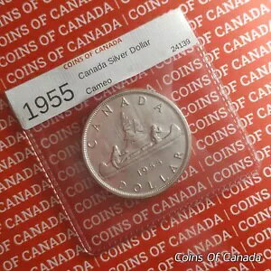 1955 �J�i�_ $1 �V���o�[ �_���[ - �J���I - �����ʃR�C�� - �f�G�ł�! #�J�i�_�̃R�C��