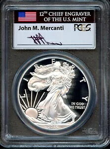 PCGS - �V���o�[ �C�[�O�� - $1 - 2015 W Mercanti �������� - PR-70-DCAM - 536821