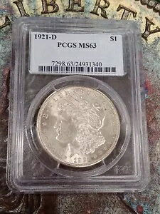 1921-D $1 �����K�� �V���o�[ �_���[ PCGS MS 63 |�~���g�B�A�f���o�[ TP-4370