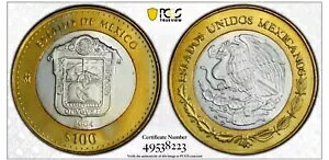 ���L�V�R 2004 Estado de Mexico 100P �o�C���^�� PCGS MS66 TOP �l��