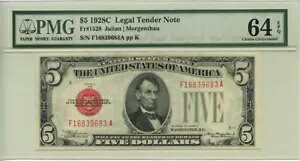 1928C $5 �@��ʉݎ��� Fr# 1528 PMG Gem65 EPQ