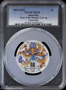 2024-P125 $2 �I�[�X�g�����A 2 �I���X �V���o�[ �J���[ �C���[ �I�u �U �h���S�� PCGS MS 70