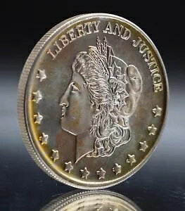 ONE 1982 �m�[�X�X�^�[ �~���g LIBERTY and JUSTICE 1oz 999 FINE �V���o�[ ���E���h C4968