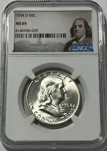 5 pbN 1954 D NGC MS64 tN 0.5 h zCg RC 50 c 90% Vo[ |[g[g