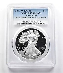 PR70DCam 2017-W (2020) �A�����J�� �V���o�[ �C�[�O�� �E�F�X�g �|�C���g �v���C�x�[�g �I�[�N�V����PCGS *5927