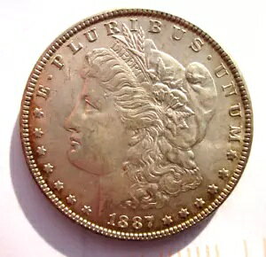 1887-P ���[�K�� $1 �V���o�[ �_���[ �R�C�� �t�B���f���t�B�A �~���g ���@�� �_�C �u���C�N DBL ���b�g�[