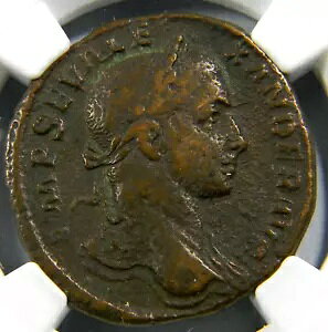 ���[�}�� �R�C�� Sev.Alexander�AAD 222-235 AE Sestertius NGC �I�� �ׂ�����