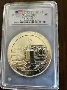 2011 �Q�e�B�X�o�[�O�AATB 5 �I���X �V���o�[ PCGS FS MS69 PL-SEE STORE WW1-WW2 ���_�� - �R�C��