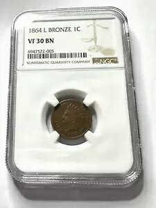 1864 L �o���A���g �u�����Y �C���f�B�A�� �w�b�h �Z���g �R�C���ANGC VF 30 BN