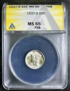 ANACS MS65 FSB 1937-S }[L[ _C GEM BU uXg zCg F AI