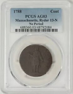1788 �}�T�`���[�Z�b�c �Z���g ���C�_�[ 13-N �s���I�h�Ȃ� AG03 PCGS 948691-2
