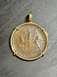 1808 ���C���h��ЃR�C�� 14KT �C�G���[ �S�[���h �y���_���g �A�h�~���� �K�[�h�i�[��j�D