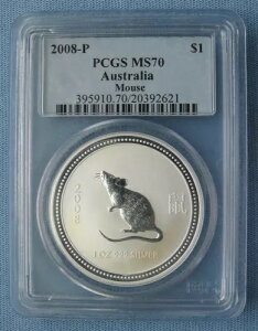 2007/2008 �I�[�X�g�����A $1 ����̃l�Y�~/�l�Y�~ �^�C�v I 1 �I���X �V���o�[ PCGS MS70