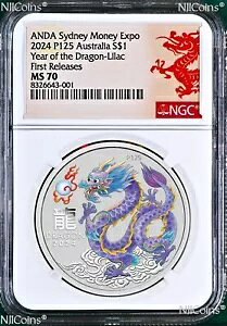 Ō̃J[: 2024 Vo[ C[ hS CbN NGC MS70 1IX $1 Vhj[ }l[ GLX|