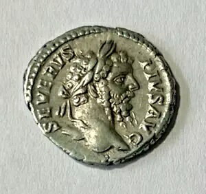 古代銀貨ローマ帝国セプティミウス・セウェルス紀元 192 〜 211 年。 AR デナリウス CNG