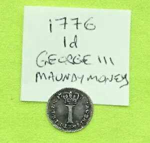 1776 �N 1 �y���X 1p �V���o�[ �W���[�W 3 �� 1760-1820 (Maundy Money) �č��Ɨ�