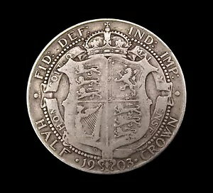 エドワード 7 世 1903 シルバー ハーフクラウン - 上質