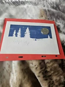 50 ペンス コイン 1993 ジブラルタル、車のクリスマス サンタ カード付き、Coa、DF、未流通