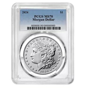 2024 $1 ���[�K�� �V���o�[ �_���[ PCGS MS70 �u���[ ���x��