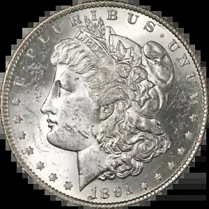 1891-S ���[�K�� �V���o�[ �_���[ - Executive Coin Company �̃T�N�T�N�������������i