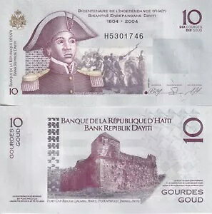 ハイチ 10グールド 2010年 ハイチ独立記念金貨 P 272 UNC