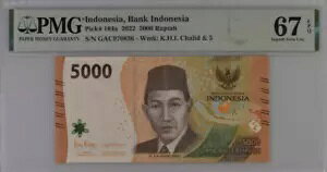 ChlVA 5000sA 2022 P 164 f炵GEM UNC PMG 67 EPQ