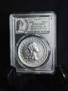 2024 Silver Flowing Hair Ag 230 NLO_ PCGS MS69 s[X