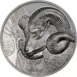 �����S�� 2022 1000Togrog MAGNIFICENT ARGALI Ram 2oz �u���b�N �v���[�t �V���o�[ �R�C��-