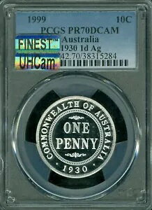 1999 I[XgA Vo[ 1930 1d 10 Ag Zg PCGS PR70 UHCam MAC ōX|bgX *