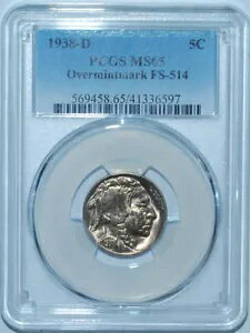 1938 D/S PCGS MS65 FS-514 OMM I[o[ ~g }[N obt@[ jbP