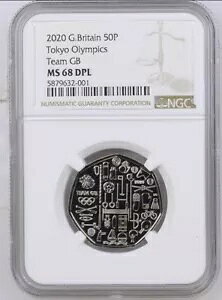 GBR 2020 - �����I�����s�b�N�A�`�[�� GB BUNC 50p - NGC MS68 DPL�B