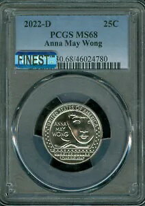 2022 D ANNA MAY WONG NH[^[ PCGS MS68 PQ MAC ō & X|bgX A *